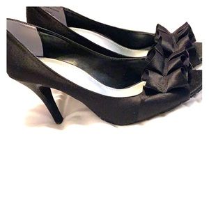 Black Open Toe Pumps